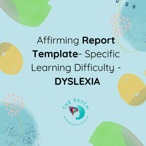 SPL (Dyslexia) Report Template